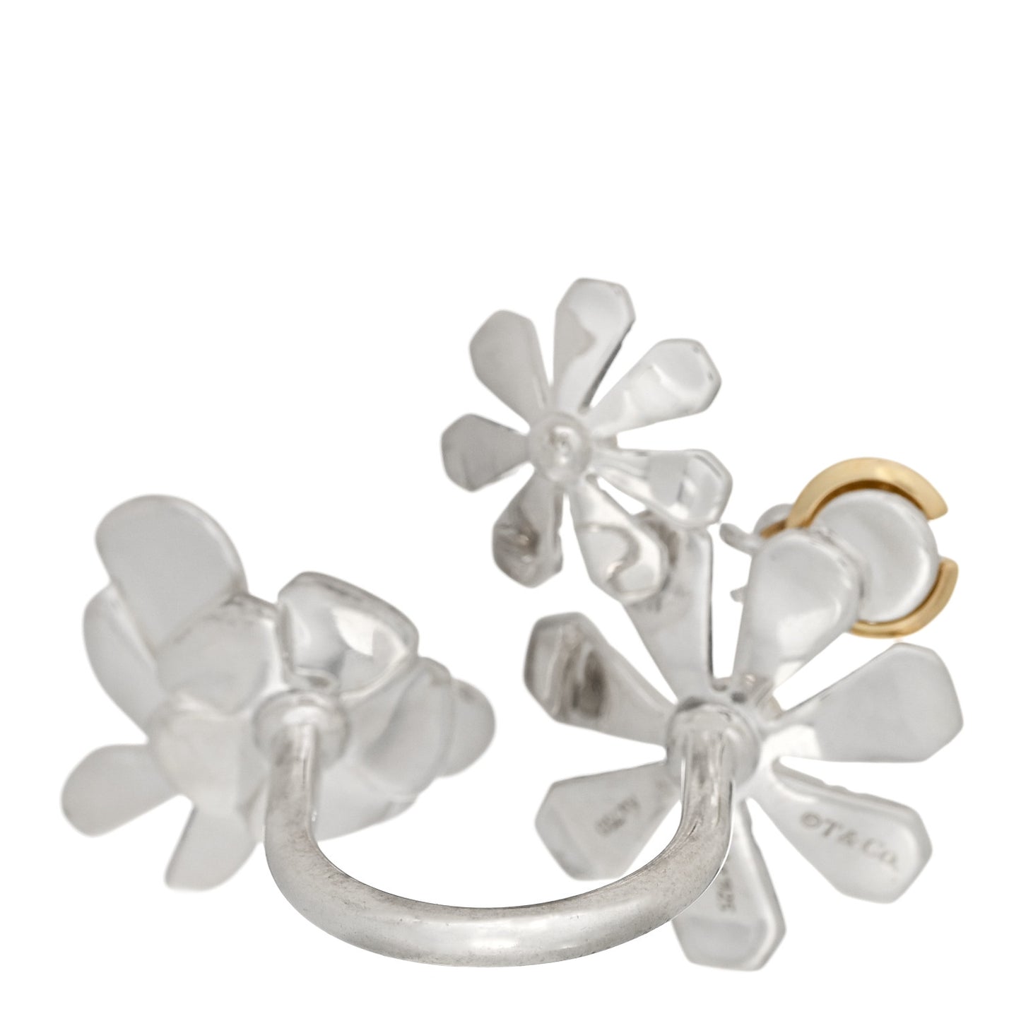 Sterling Silver 18K Yellow Gold Return to Tiffany Love Bugs Ring 49 5