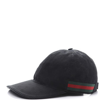 Gucci Monogram Web Baseball Hat XL Black 1 of 11