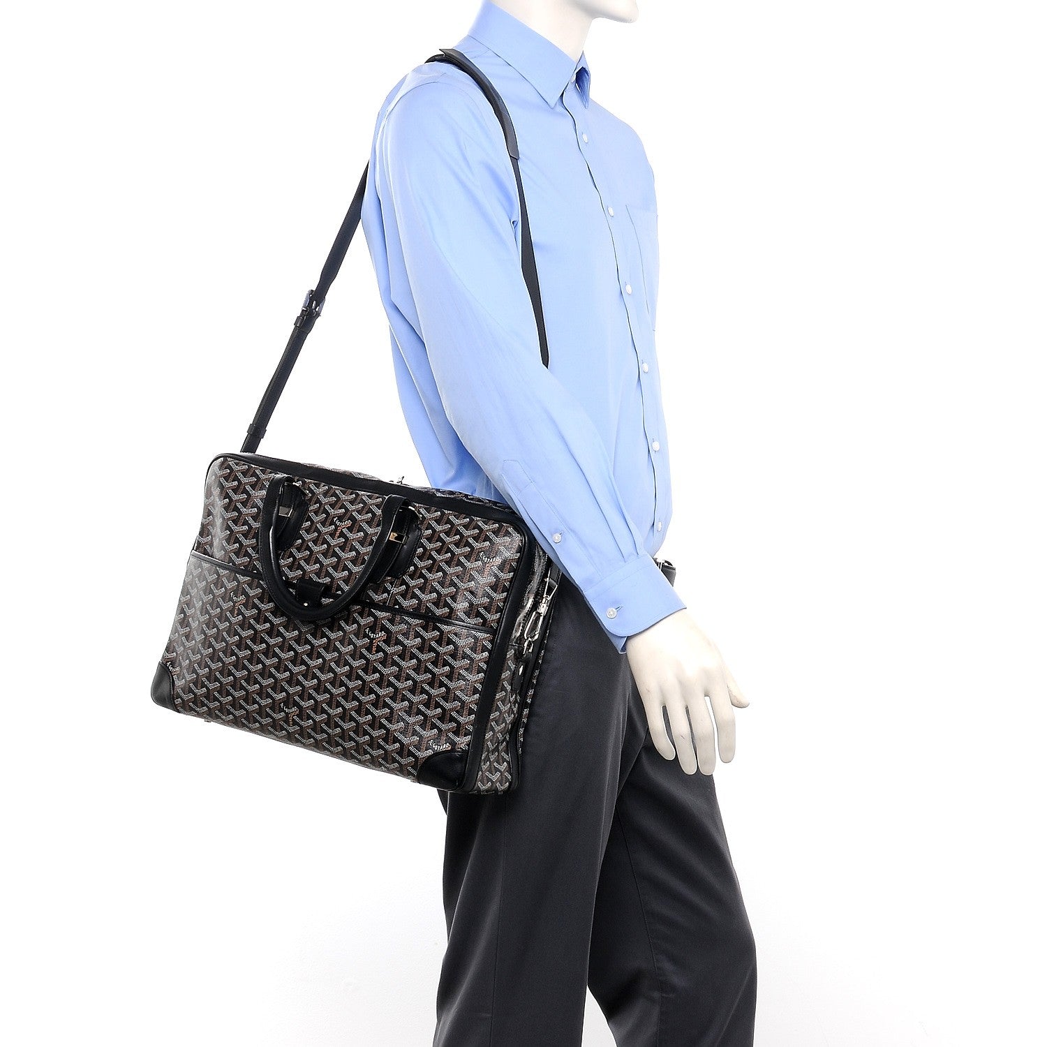 Goyard Goyardine Ambassade MM Briefcase Black 2 of 14