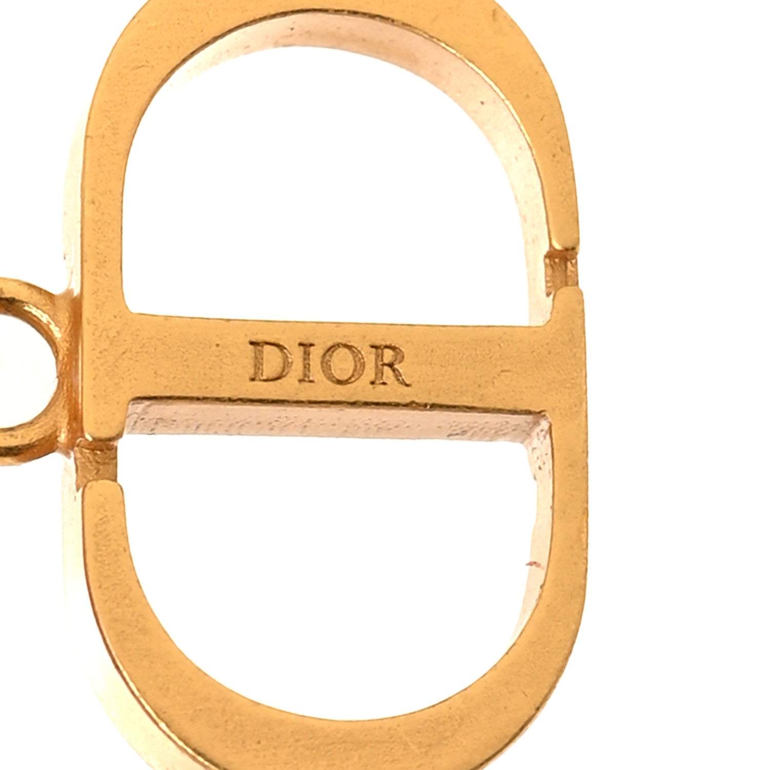 Christian Dior Metal Petit CD Chain Bracelet Gold Black 4 of 4