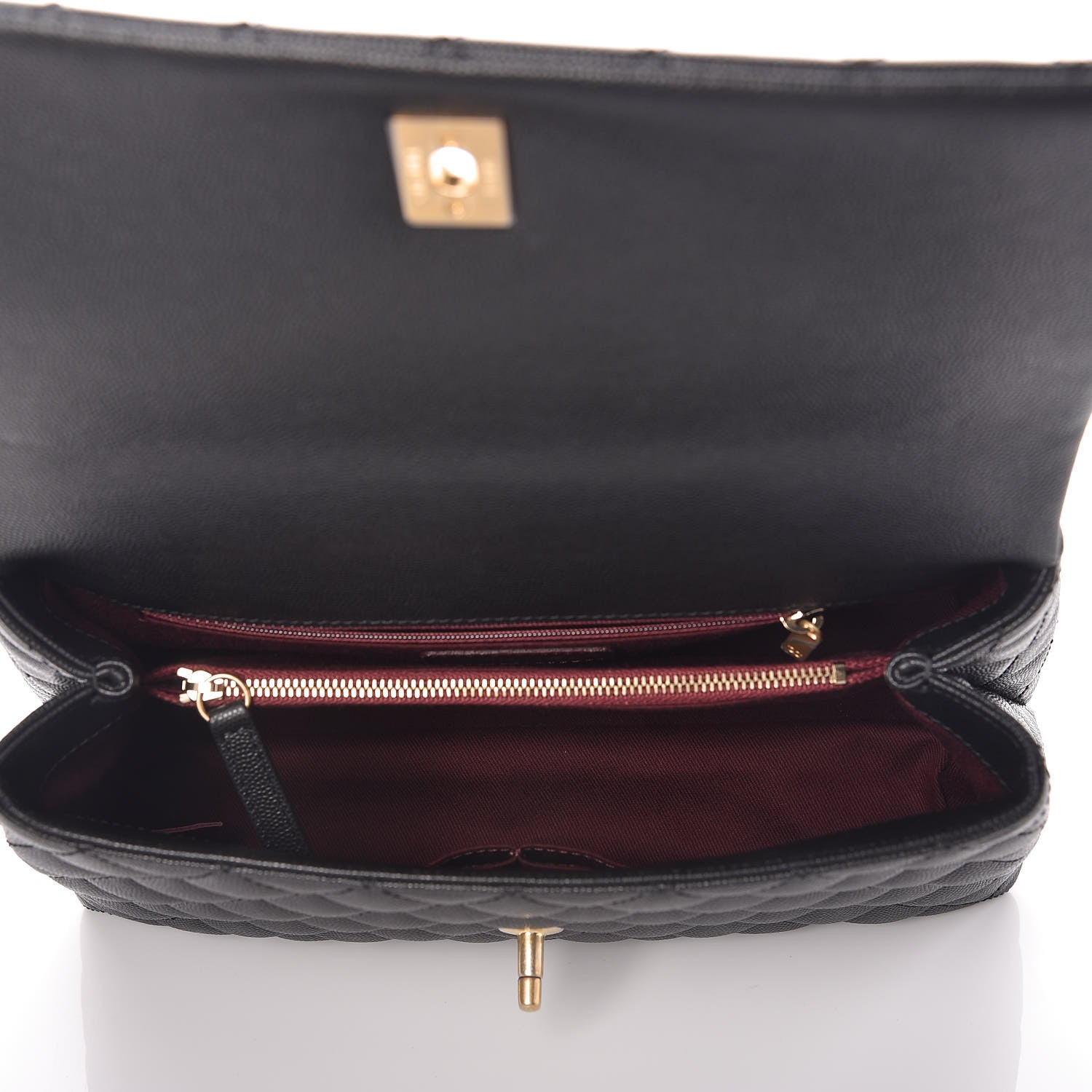 Chanel Caviar Quilted Small Coco Handle Flap Black 8 of 11
