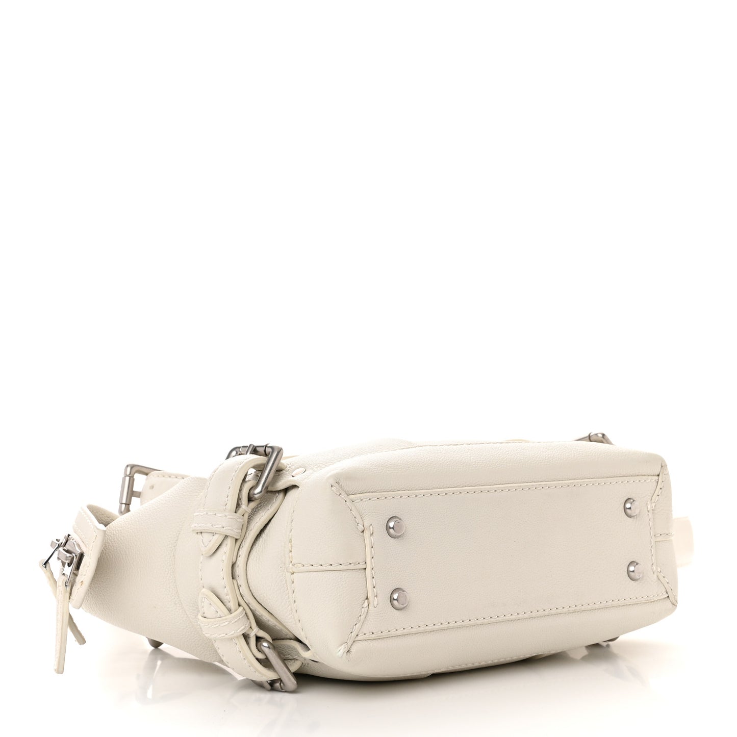 Buffalo Maxi Intrecciato Arco Tool Tote Chalk