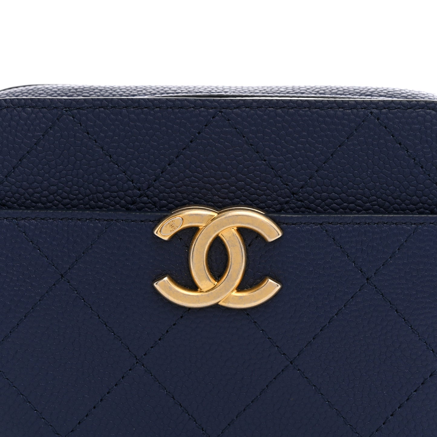 Caviar Quilted Waist Bag Navy Blue