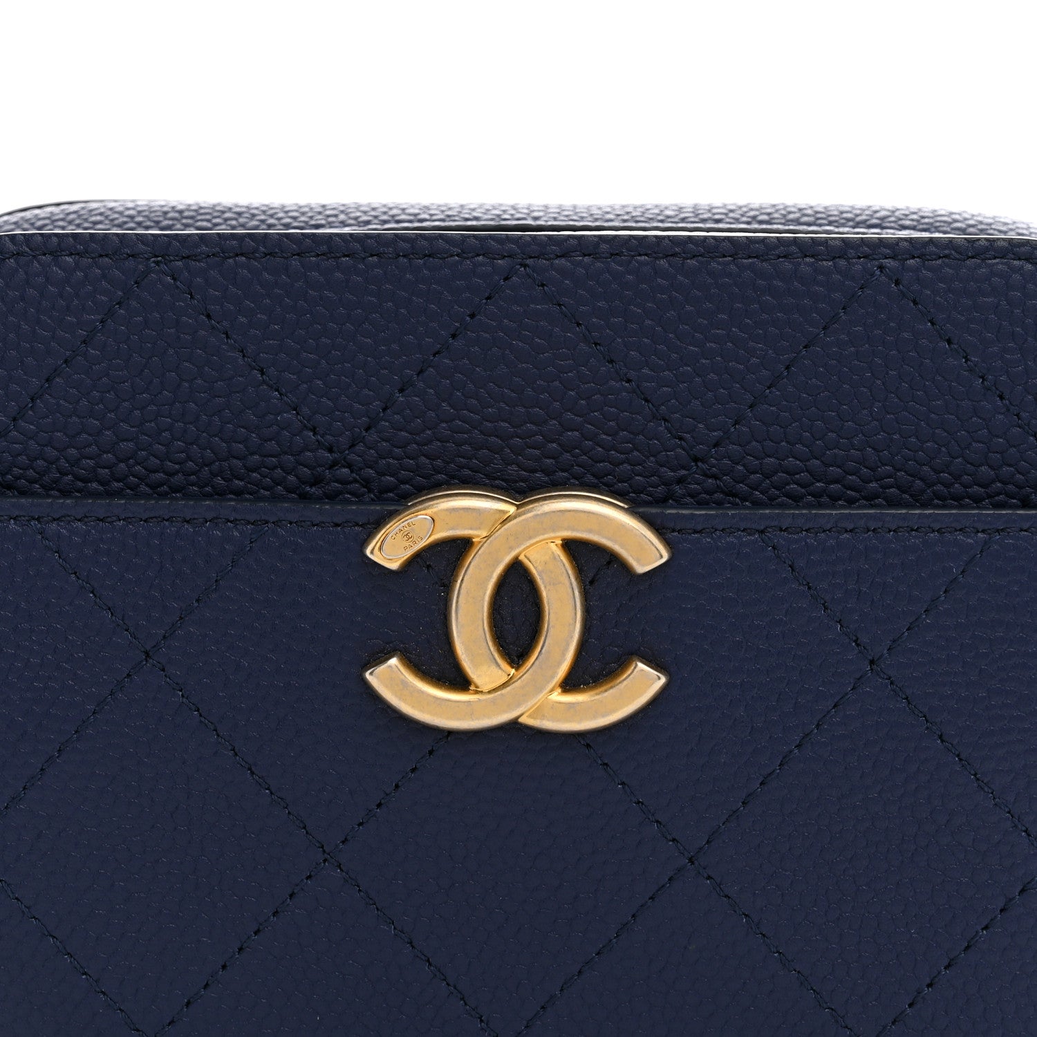 Chanel Caviar Quilted Waist Bag Navy Blue 8 of 10