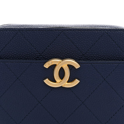 Chanel Caviar Quilted Waist Bag Navy Blue 8 of 10