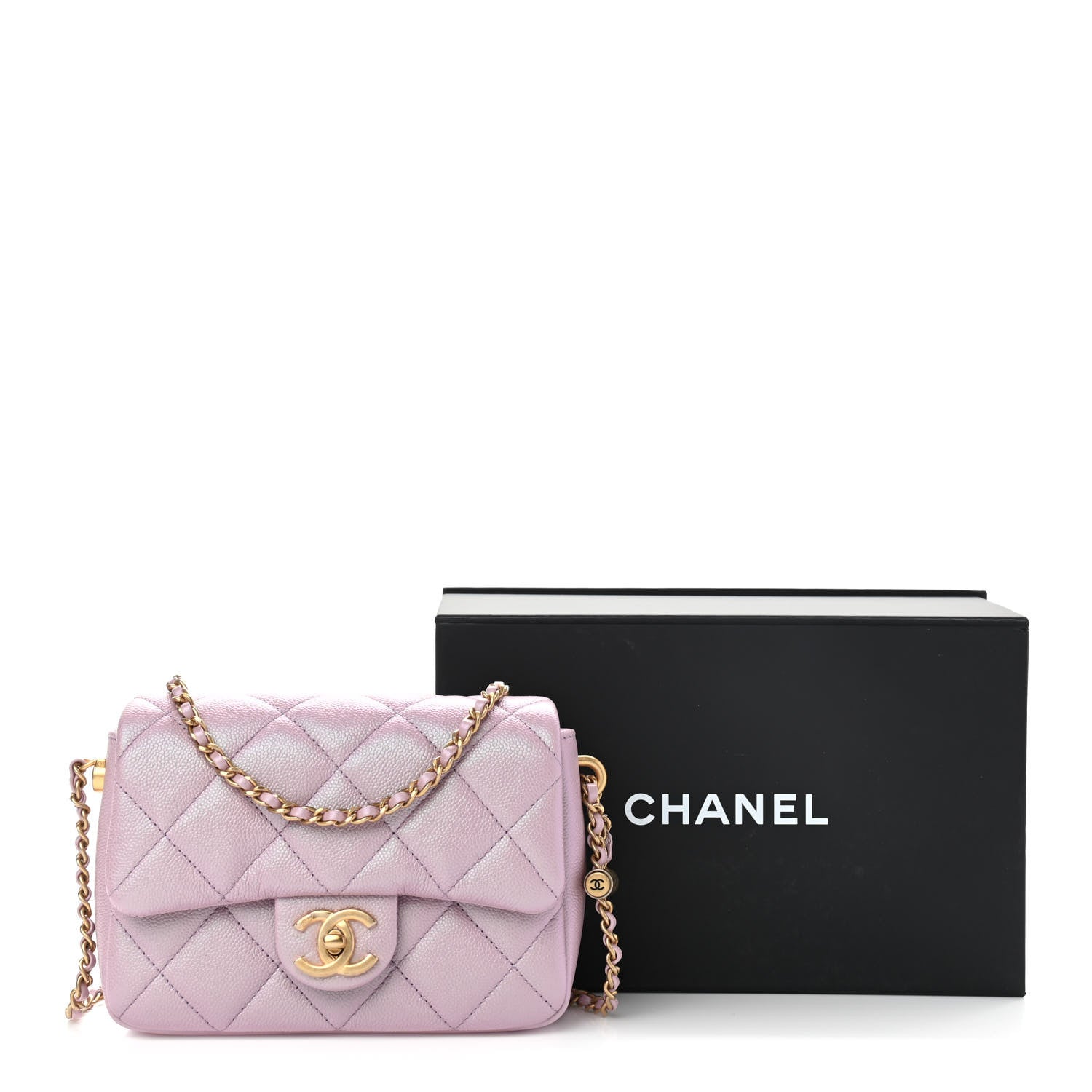 Chanel Iridescent Caviar Quilted Mini My Perfect Flap Pink 12 of 12