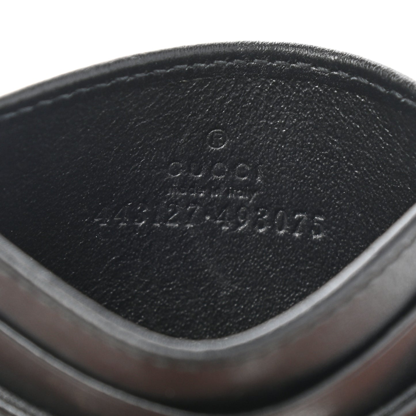 Calfskin Matelasse GG Marmont Card Holder Black