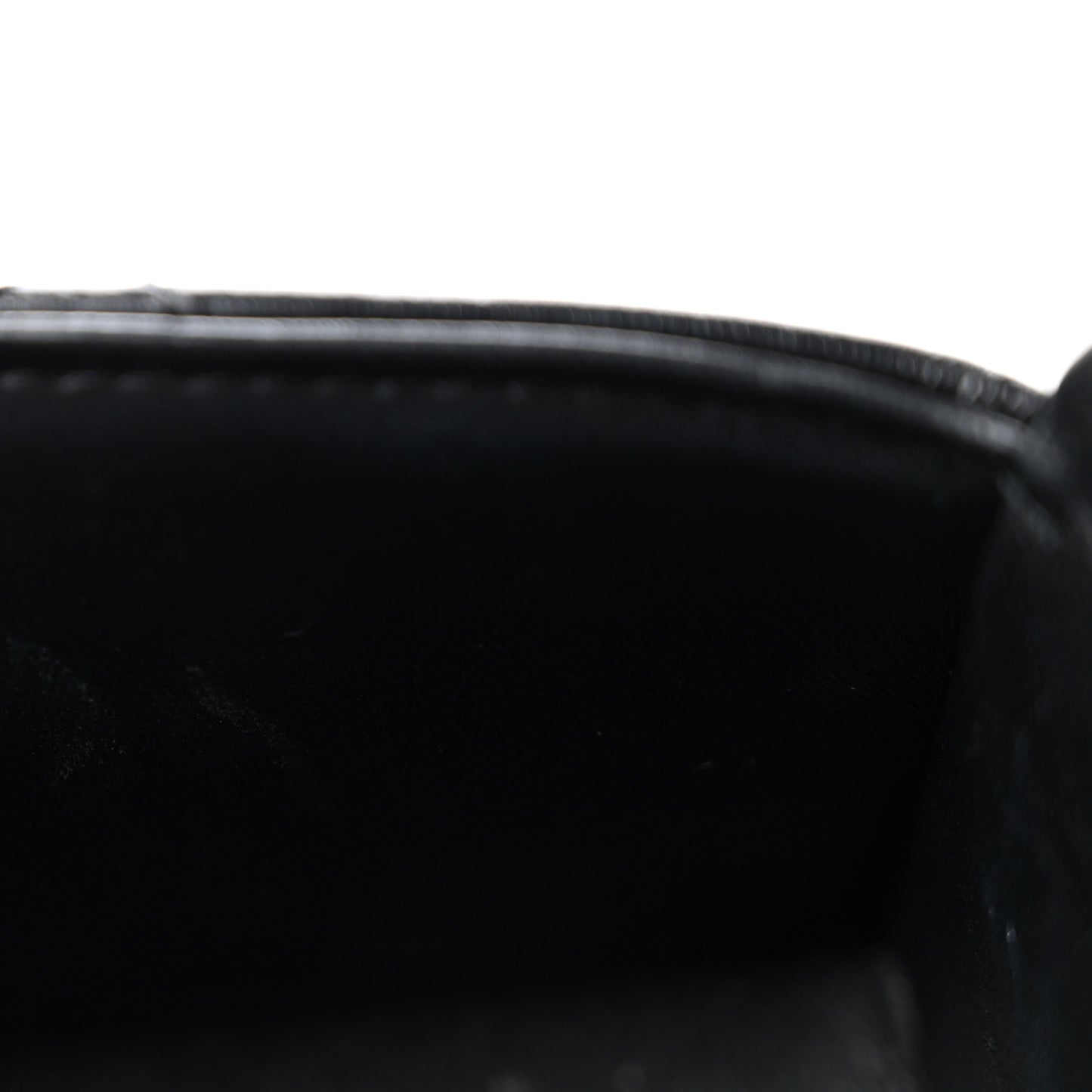Shiny Calfskin Quilted Top Handle Box Bag Black