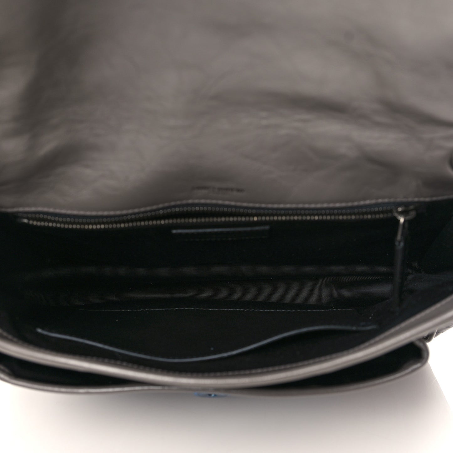 Crinkled Calfskin Matelasse Monogram Medium Niki Chain Satchel Fog