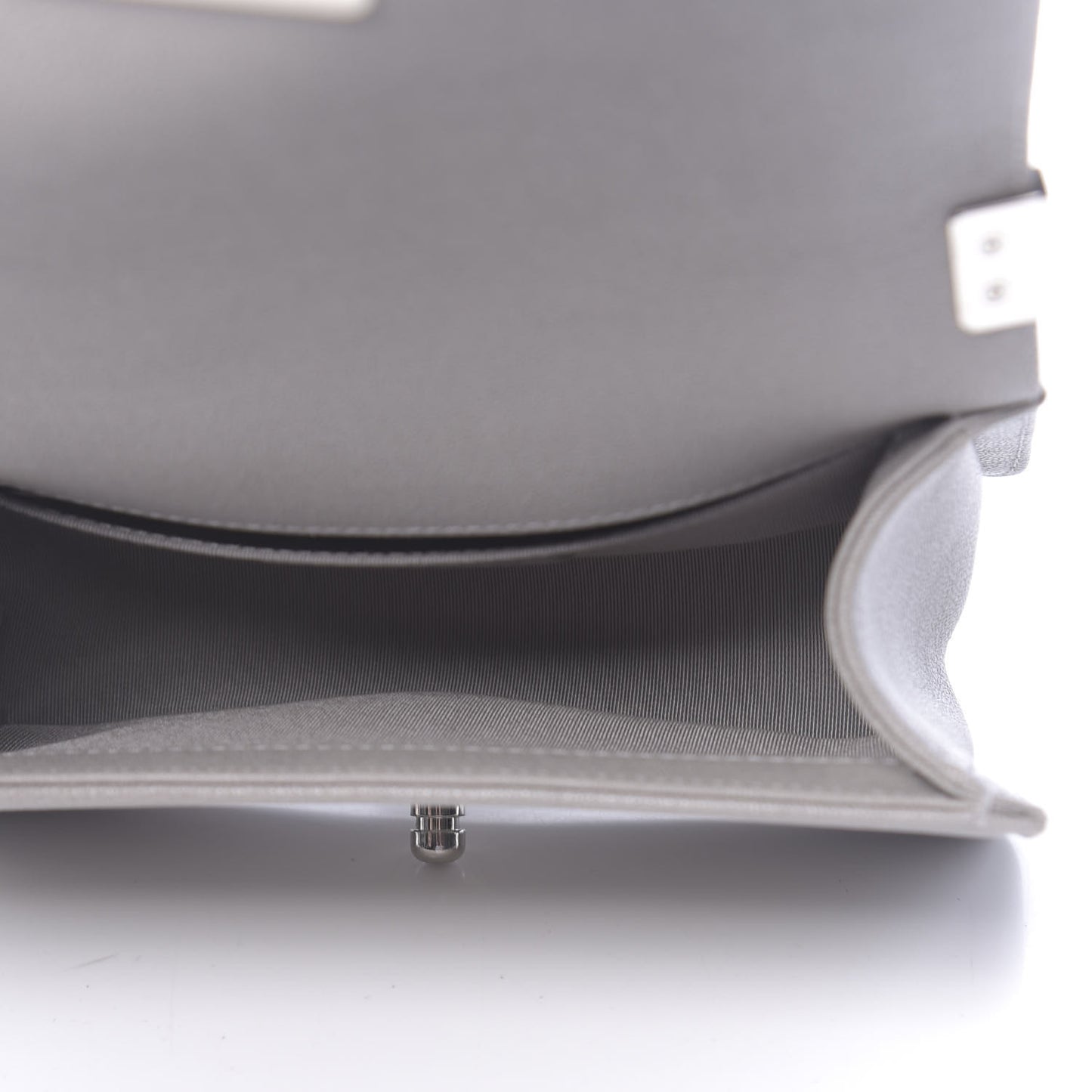 Caviar Quilted Small Boy Flap Grey