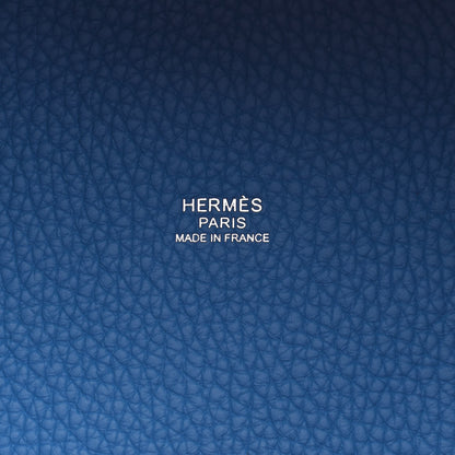 Hermes Taurillon Clemence Tri-Color Picotin Lock 18 PM Rouge Coeur Rose Extreme Bleu Zanzibar 5 of 10