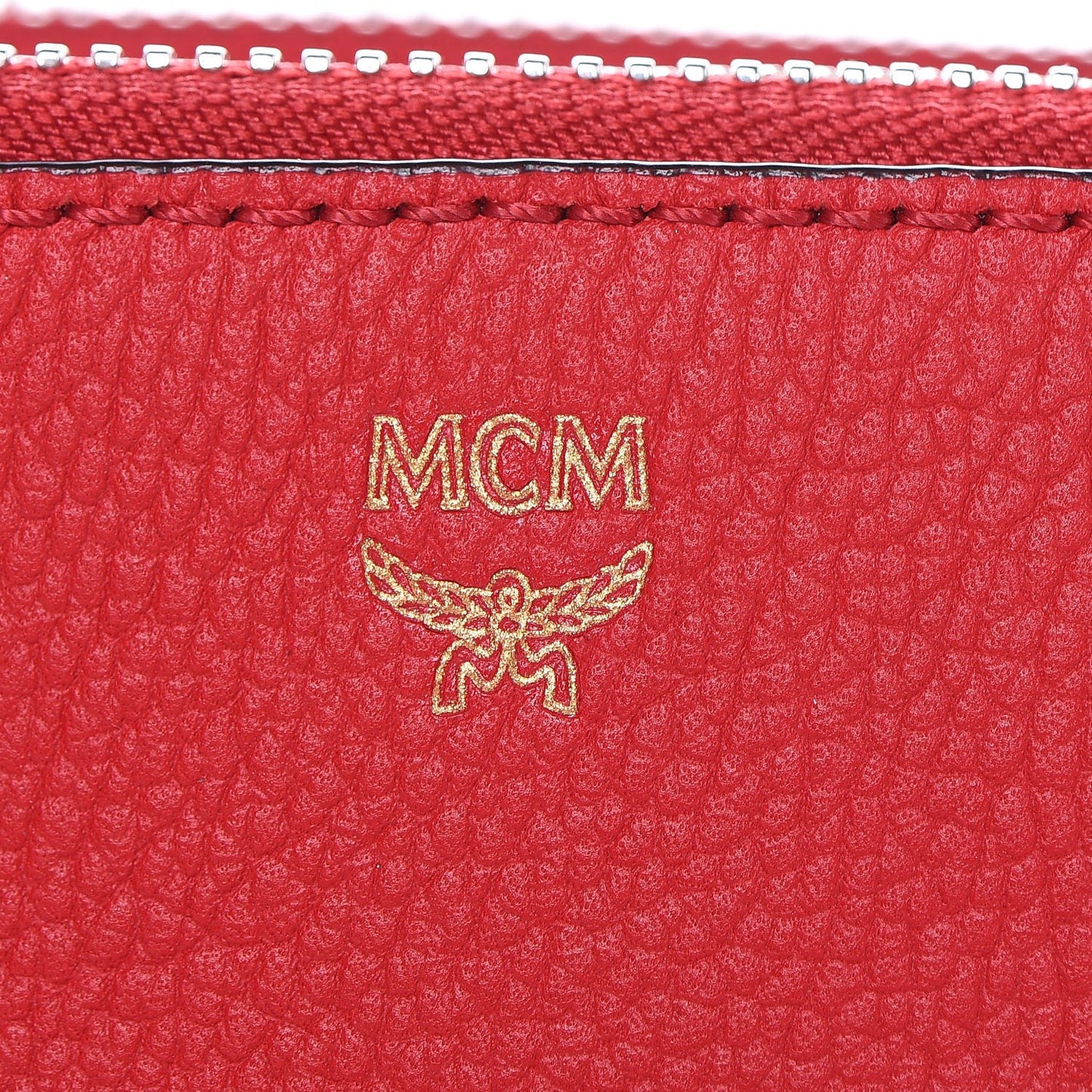 Grained Calfskin Milla Double Crossbody Bag Ruby Red