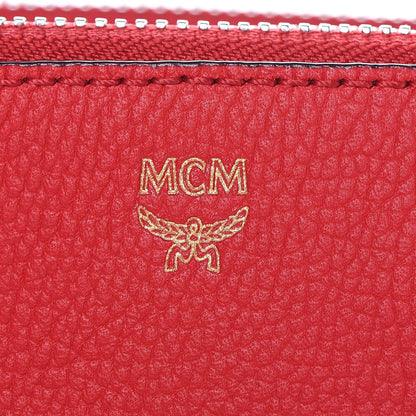 MCM Grained Calfskin Milla Double Crossbody Bag Ruby Red 11 of 17