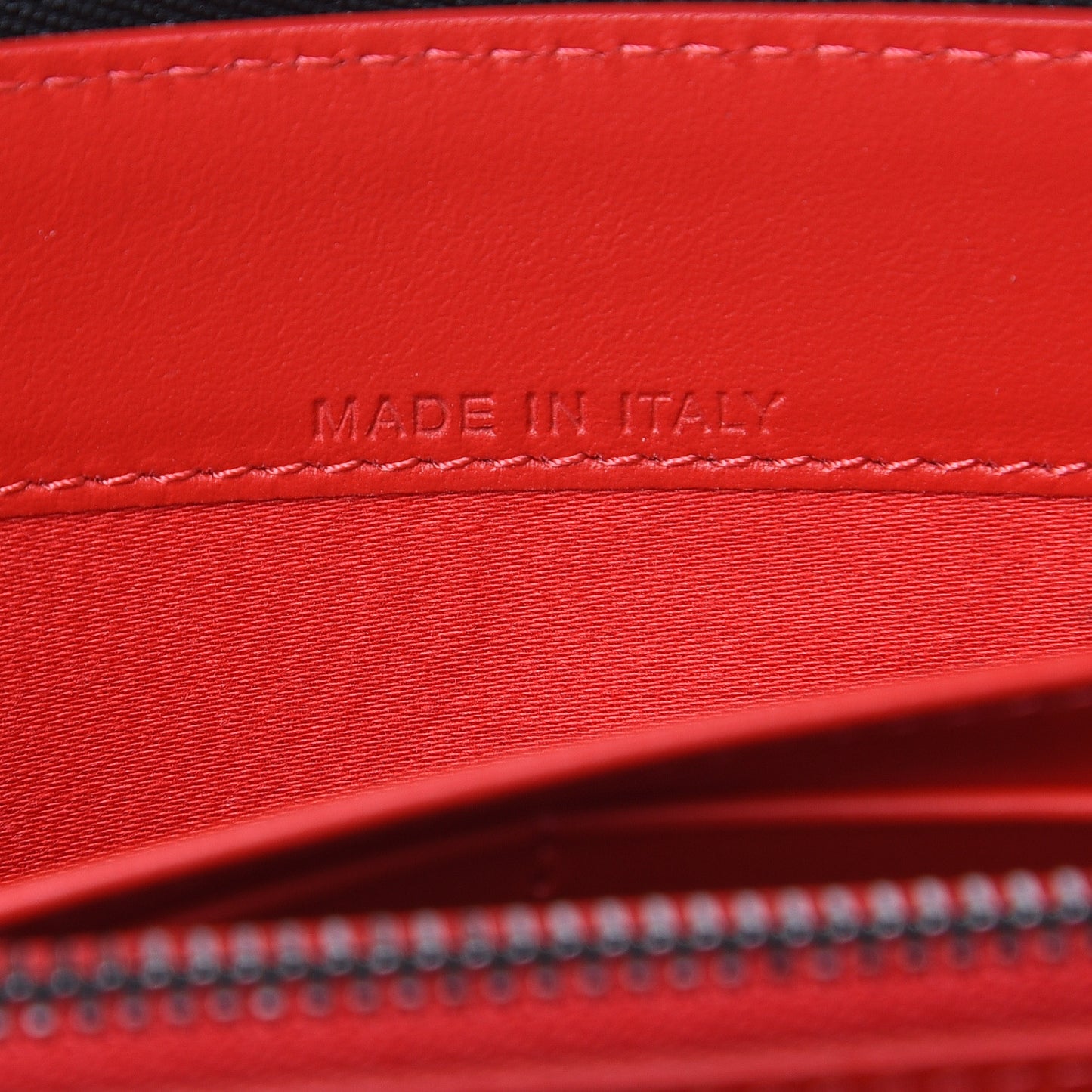 Calfskin Ecusson Panettone Zip Around Wallet Cafe