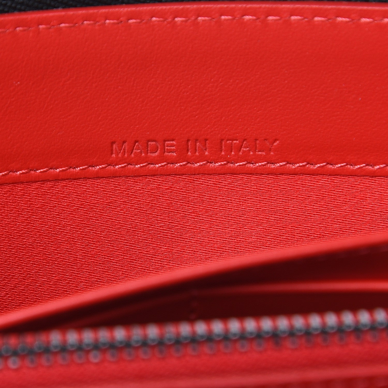 Christian Louboutin Calfskin Ecusson Panettone Zip Around Wallet Cafe 7 of 7