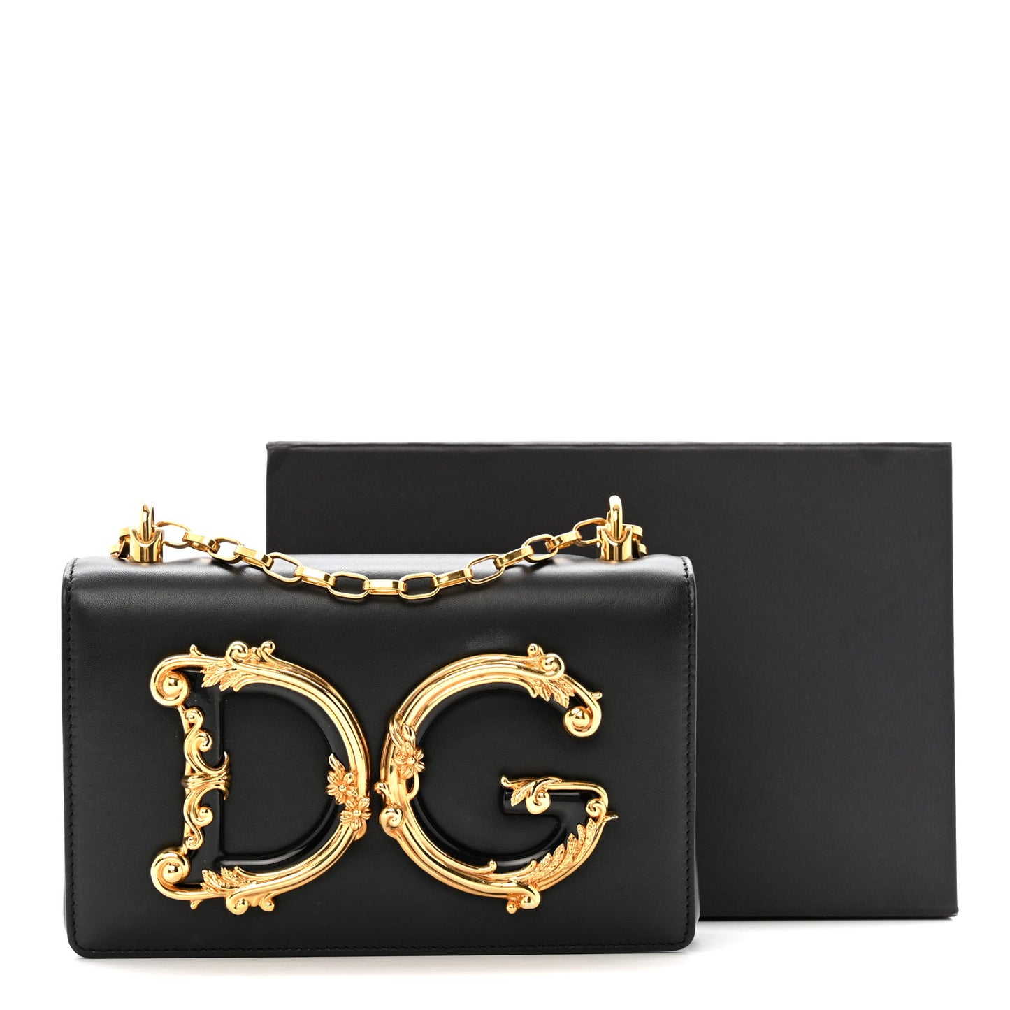 Nappa DG Girls Shoulder Bag Black
