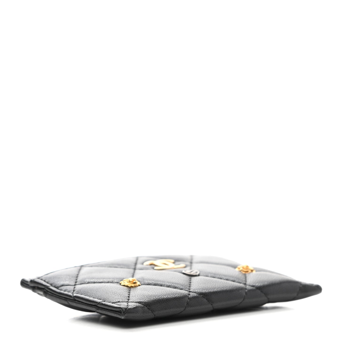Lambskin Lucky Charms Card Holder Black