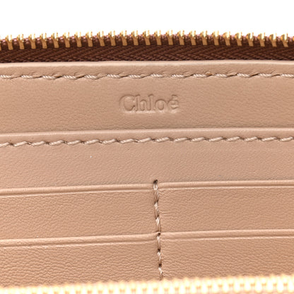 Chloe Grained Calfskin Marcie Long Zip Around Wallet Tan 6 of 7