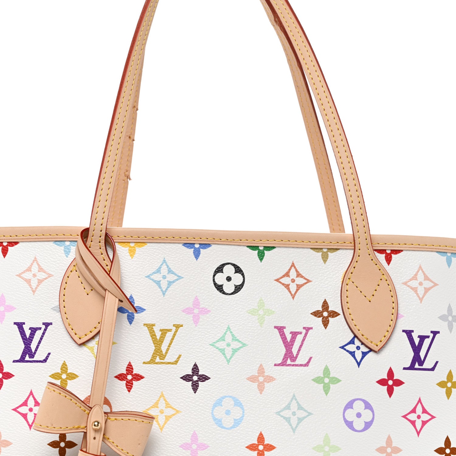 Louis Vuitton LV X TM Monogram Multicolor Neverfull MM White 7 of 10