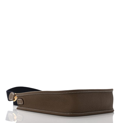 Hermes Taurillon Clemence Amazone Evelyne TPM Etoupe Bleu Indigo 4 of 9