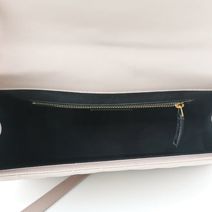 Saint Laurent Grain De Poudre Matelasse Chevron Large Monogram Satchel Rose Antic 5 of 10