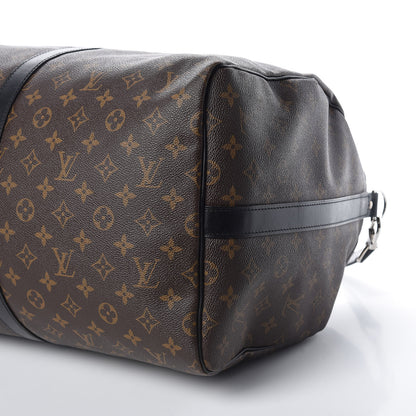 Louis Vuitton Monogram Macassar Keepall Bandouliere 55 9 of 22