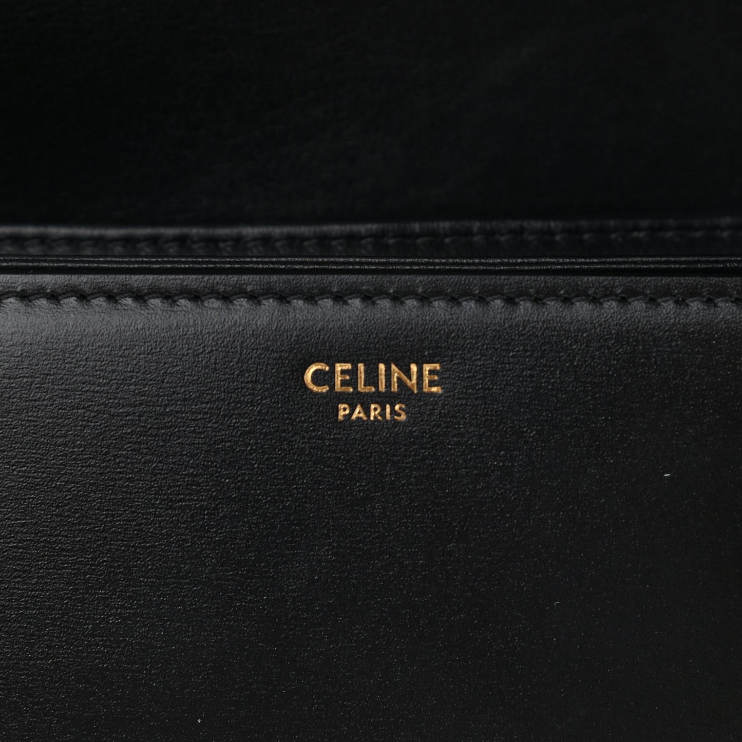 Shiny Calfskin Large Triomphe Black