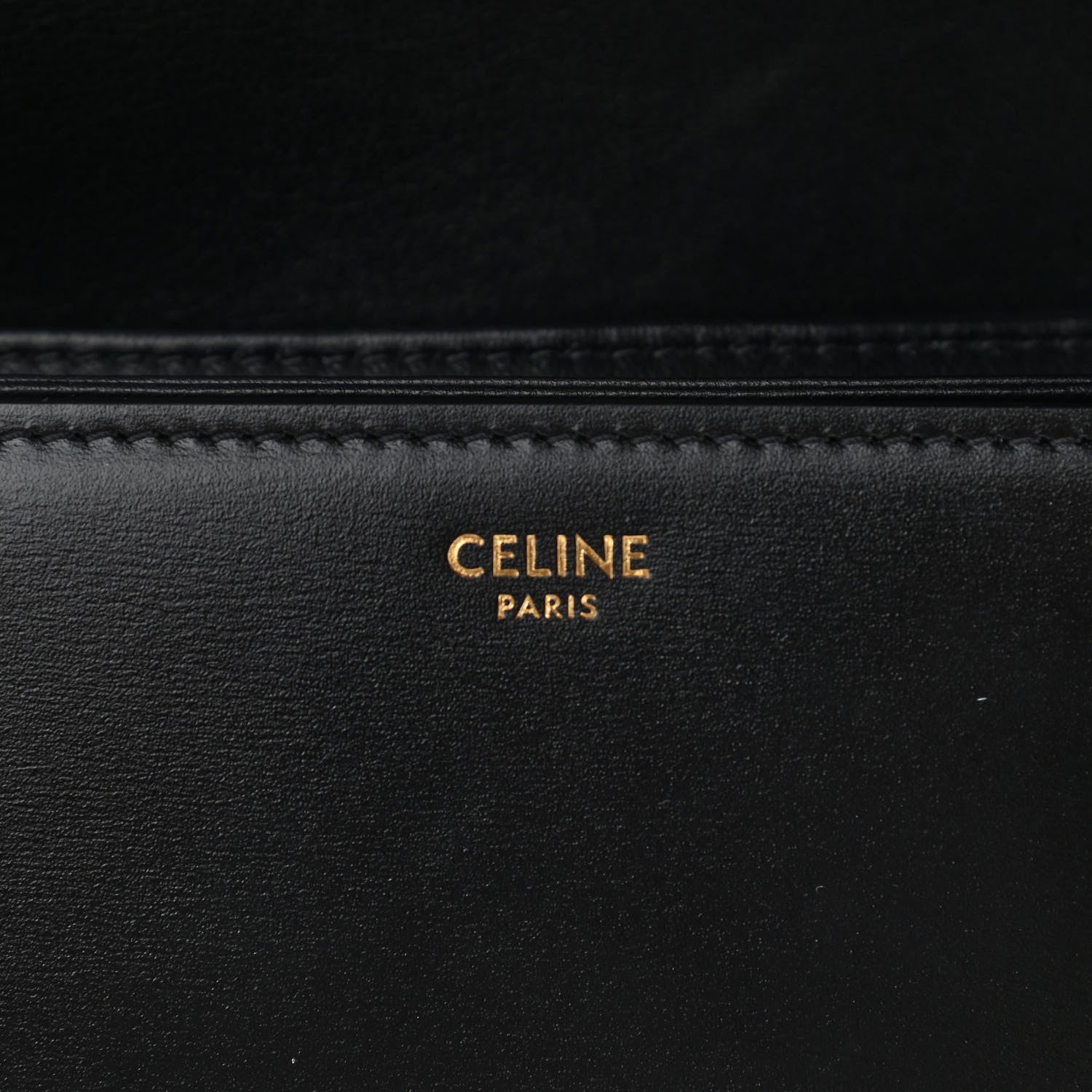 Celine Shiny Calfskin Large Triomphe Black 6 of 18