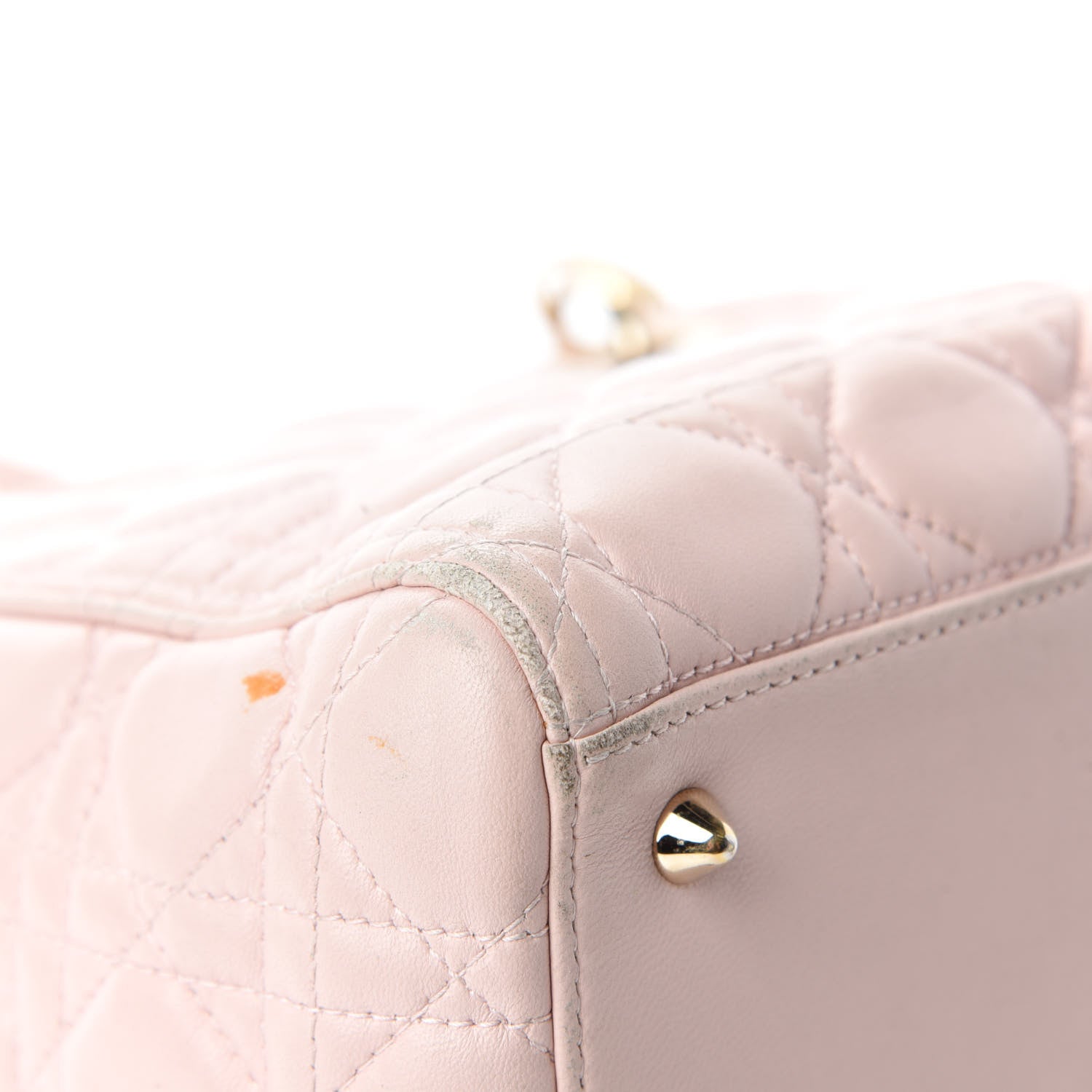 Christian Dior Lambskin Cannage Medium Lady Dior Light Pink 10 of 19