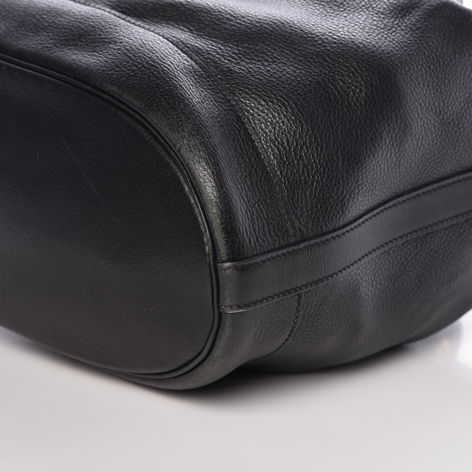 Hermes Evergrain Market Drawstring Bag 28 Black 8 of 8