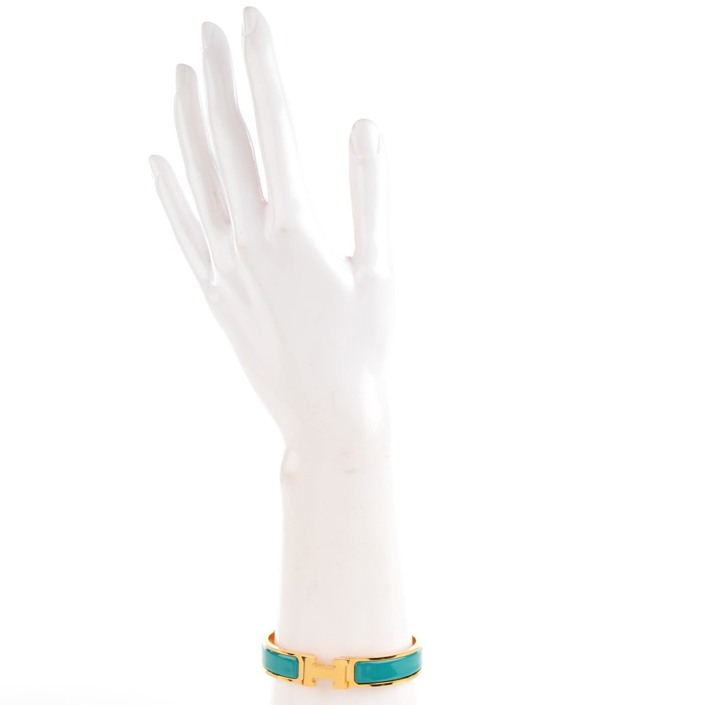 Enamel Narrow Clic Clac H Bracelet GM Emeraude