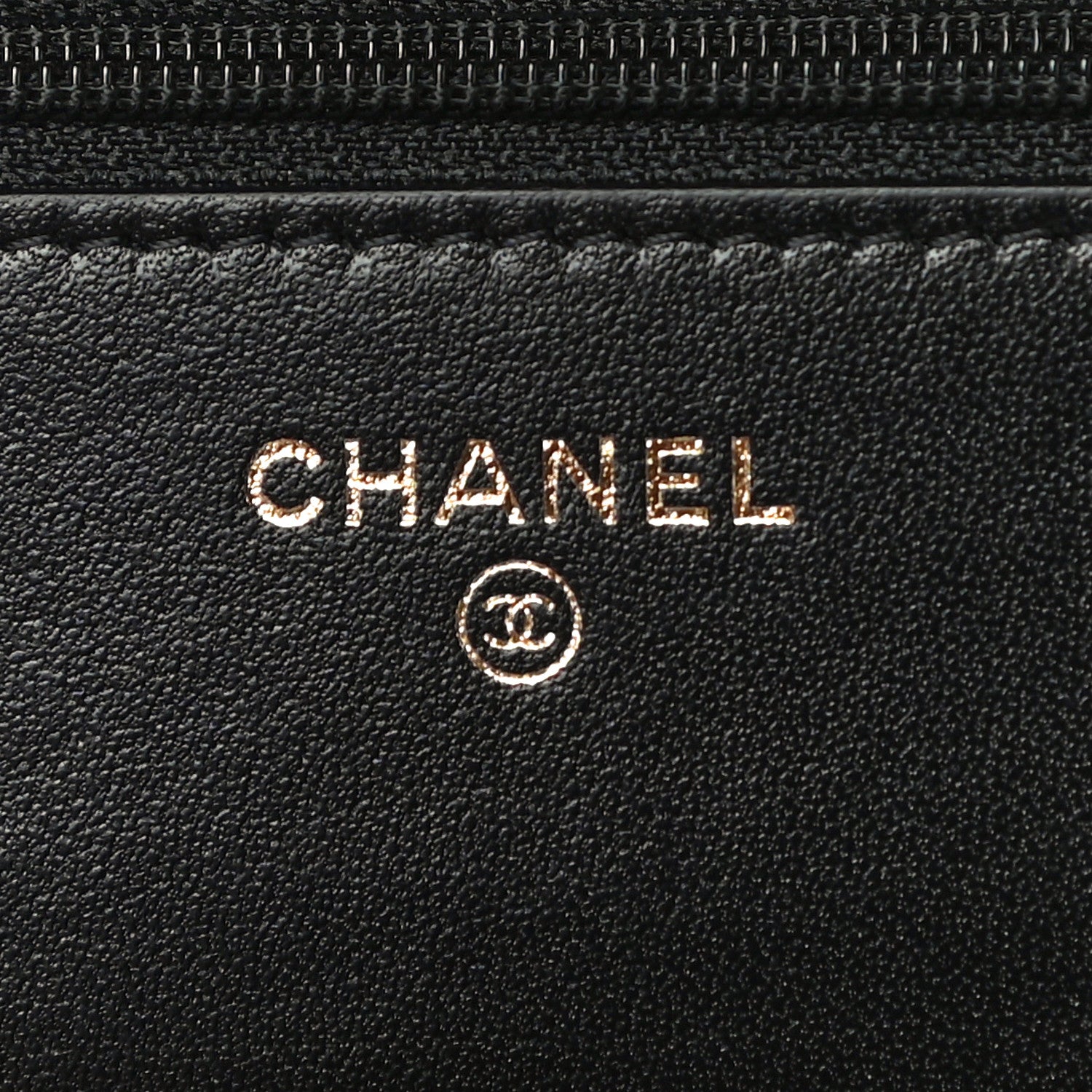 Chanel Lambskin Quilted CC Pearl Crush Wallet on Chain WOC Black 6 of 12