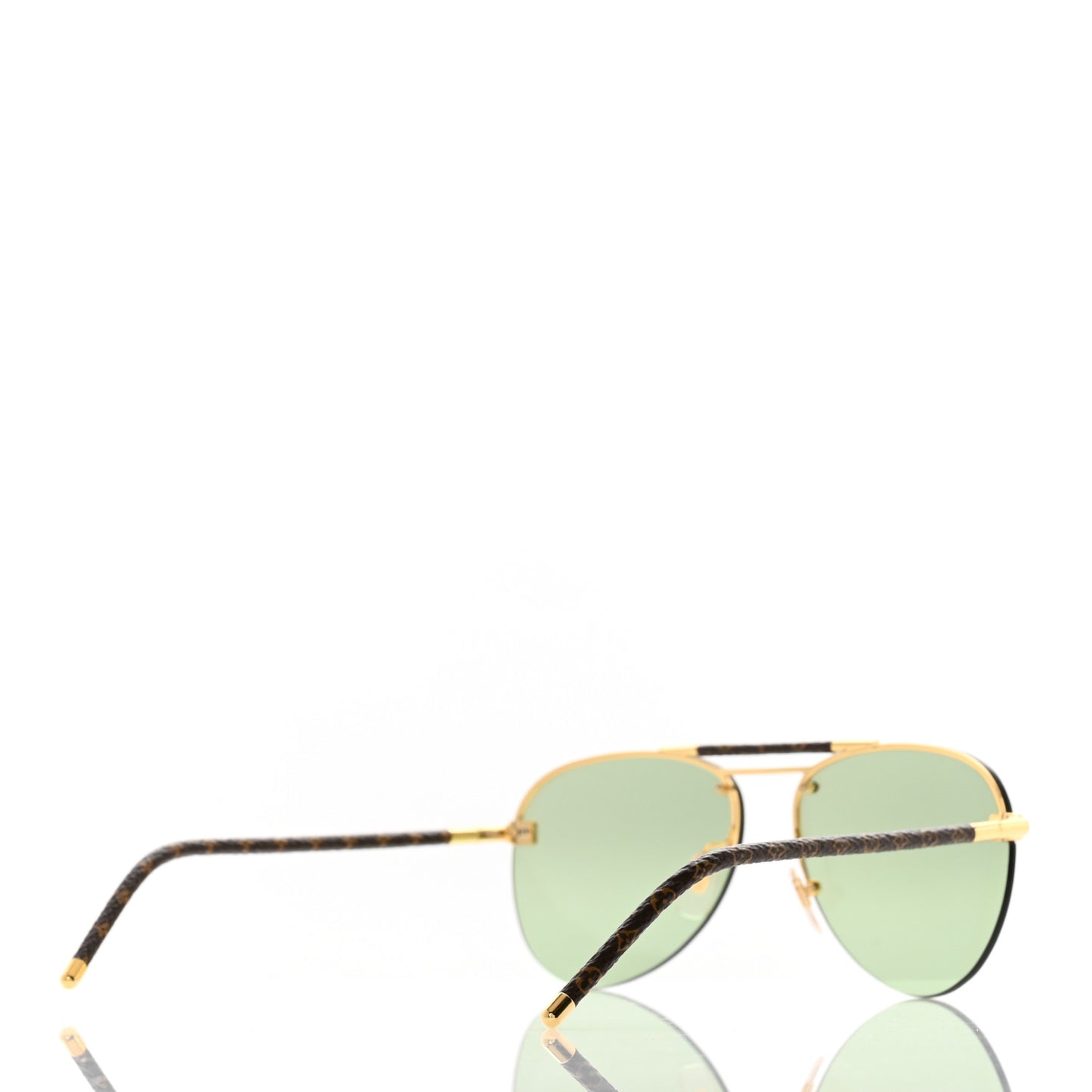 Metal Monogram Clockwise Sunglasses Green
