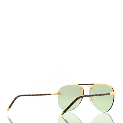 Louis Vuitton Metal Monogram Clockwise Sunglasses Green 4 of 6