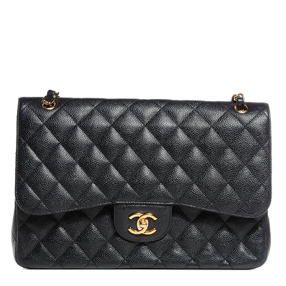 Chanel Caviar Quilted Jumbo Double Flap Black 1 of 8