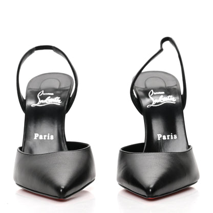 Christian Louboutin Calfskin O Kate Slingback 100 Pumps 39 Black 2 of 7