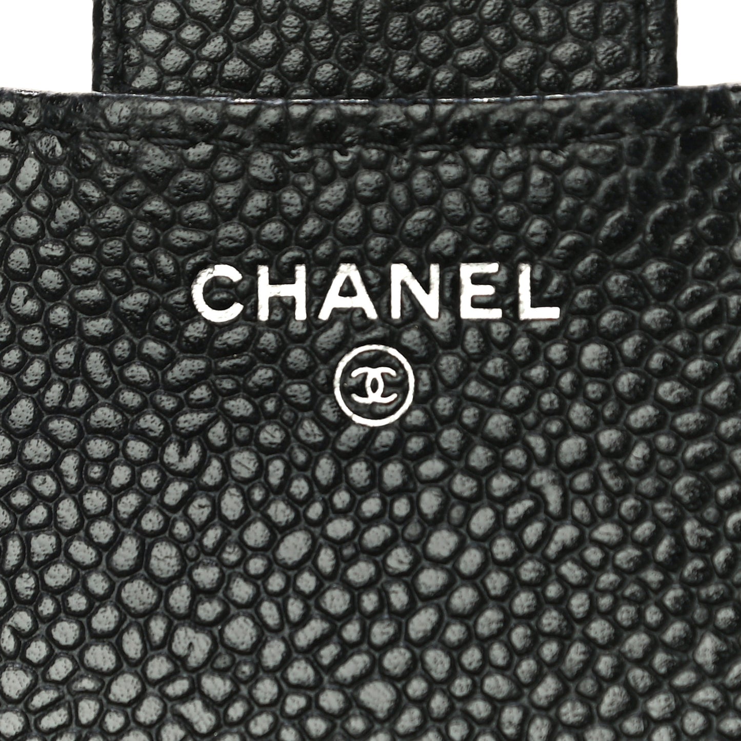 Caviar Quilted Compact Flap Wallet Black