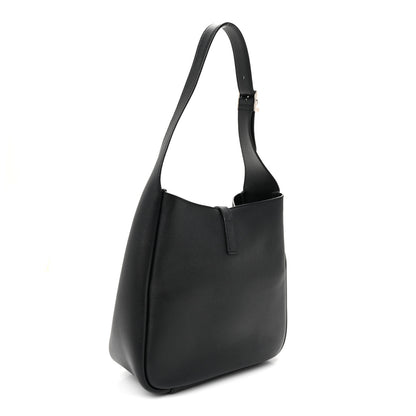 Saint Laurent Smooth Calfskin Small Le 5 A 7 Soft Hobo Black 3 of 10