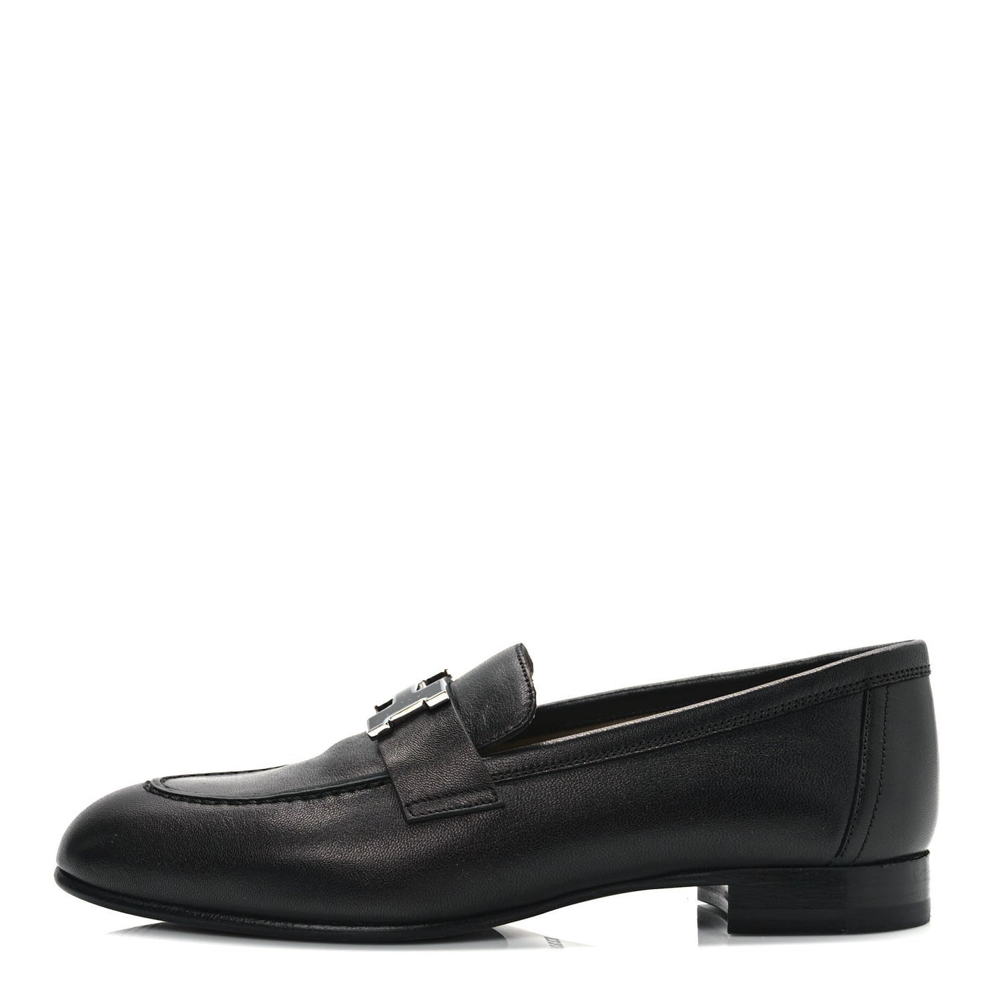Goatskin Womens Paris Loafers 35 Black