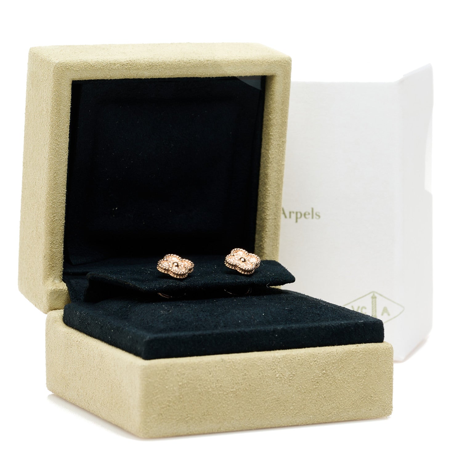Van Cleef & Arpels 18K Rose Gold Sweet Alhambra Earrings 5 of 5