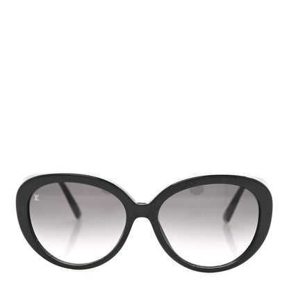 Louis Vuitton Acetate Bluebell Sunglasses Z0693W Black Glitter 2 of 9