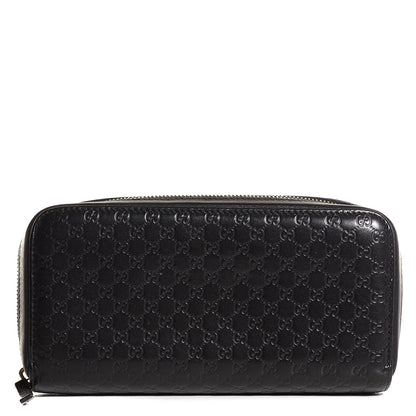 Gucci Microguccissima Large Zip Around Wallet Black 1 of 8