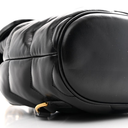 Gucci Nappa Chevron Matelasse GG Marmont Backpack Black 9 of 10