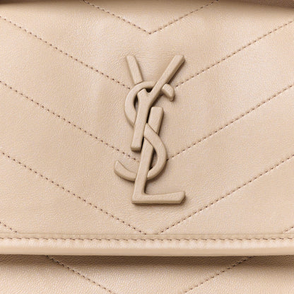 Saint Laurent Lambskin Matelasse Monogram Baby Niki Chain Satchel Dark Beige 9 of 12