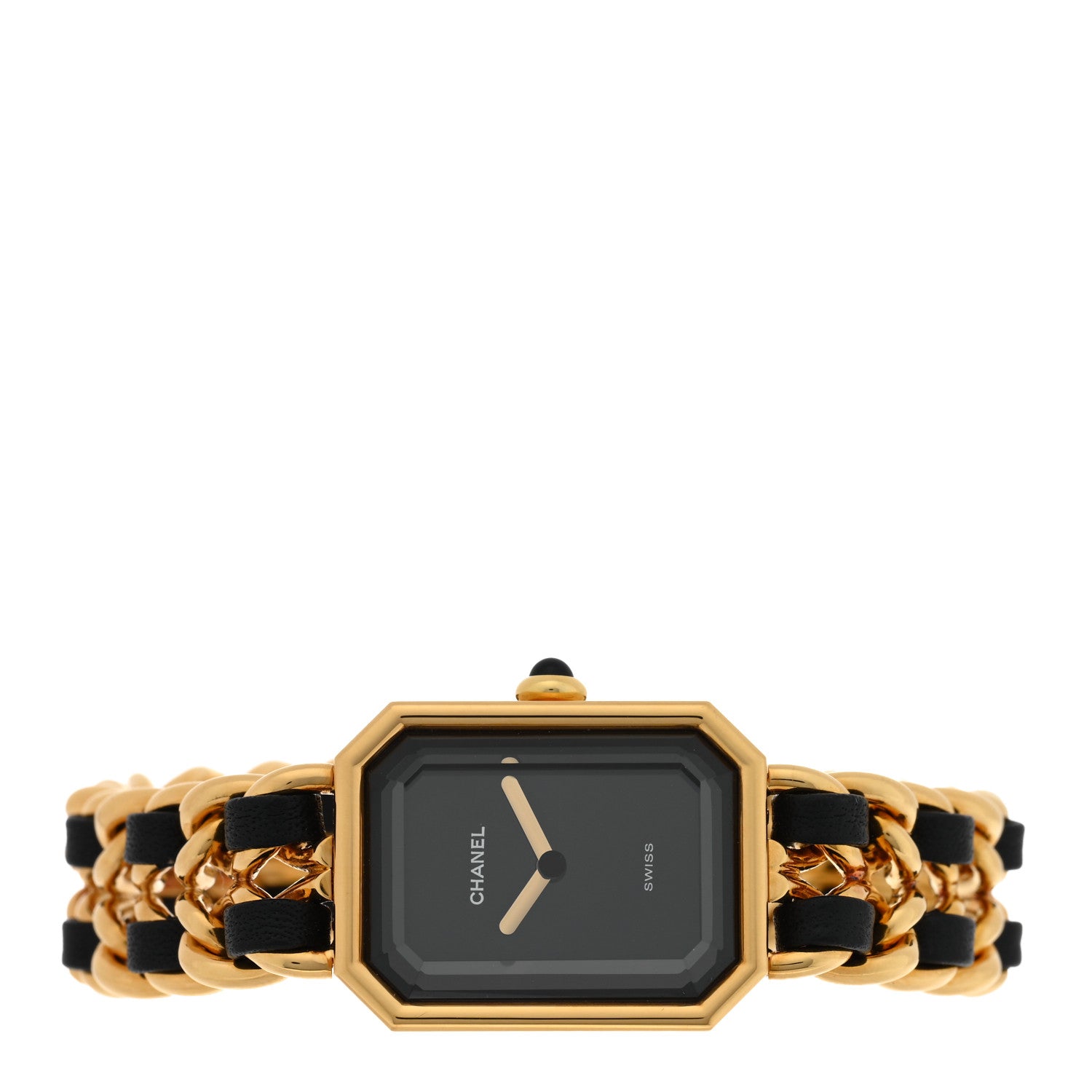 Chanel Stainless Steel Lambskin 20mm Chain Premiere Quartz Watch Gold M 2 of 4