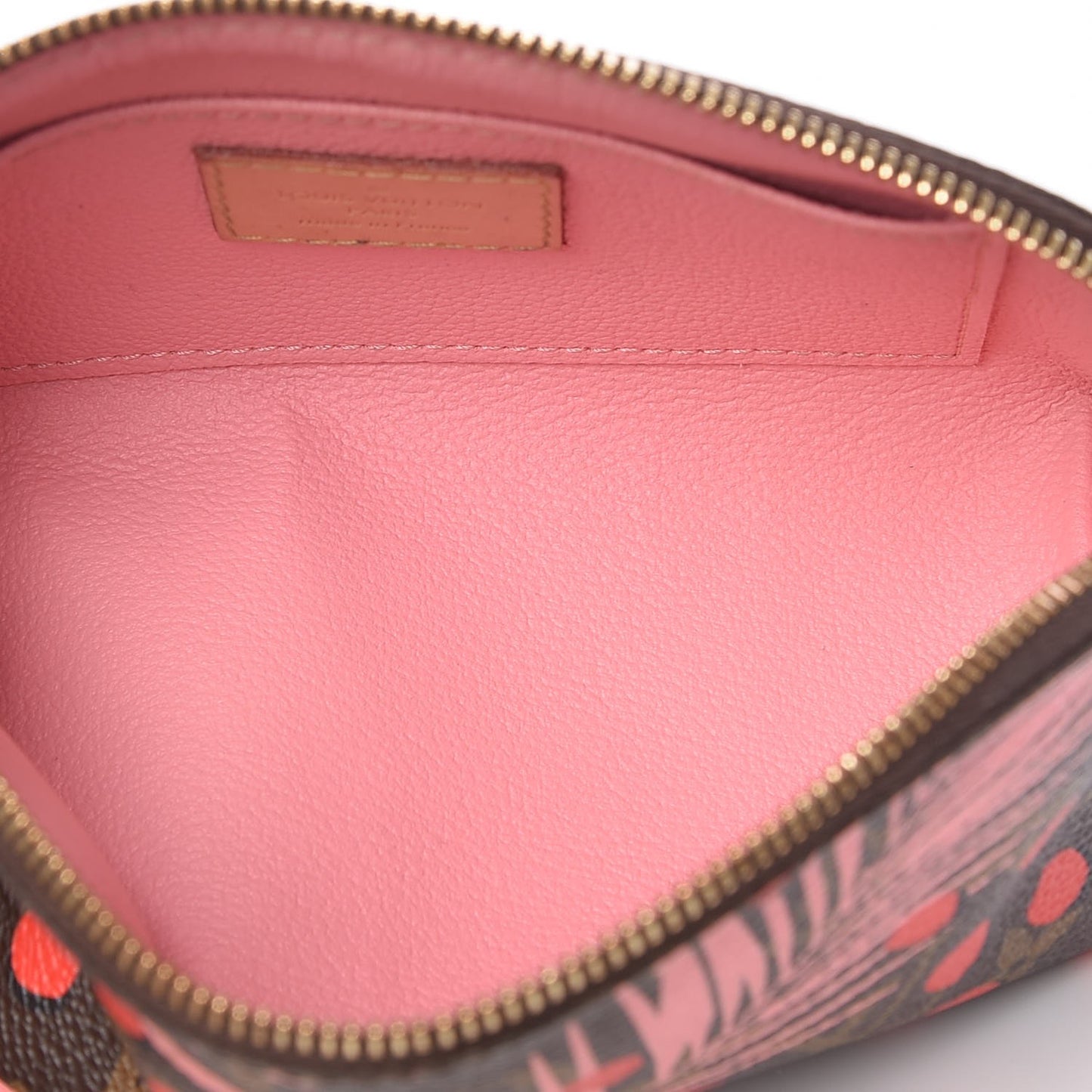 Monogram Jungle Dots Cosmetic Pouch Sugar Pink Poppy