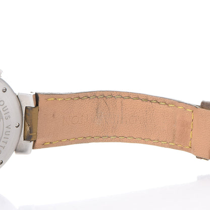 Louis Vuitton Stainless Steel Alligator 41mm Tambour Chronograph Automatic Watch Champagne 7 of 10