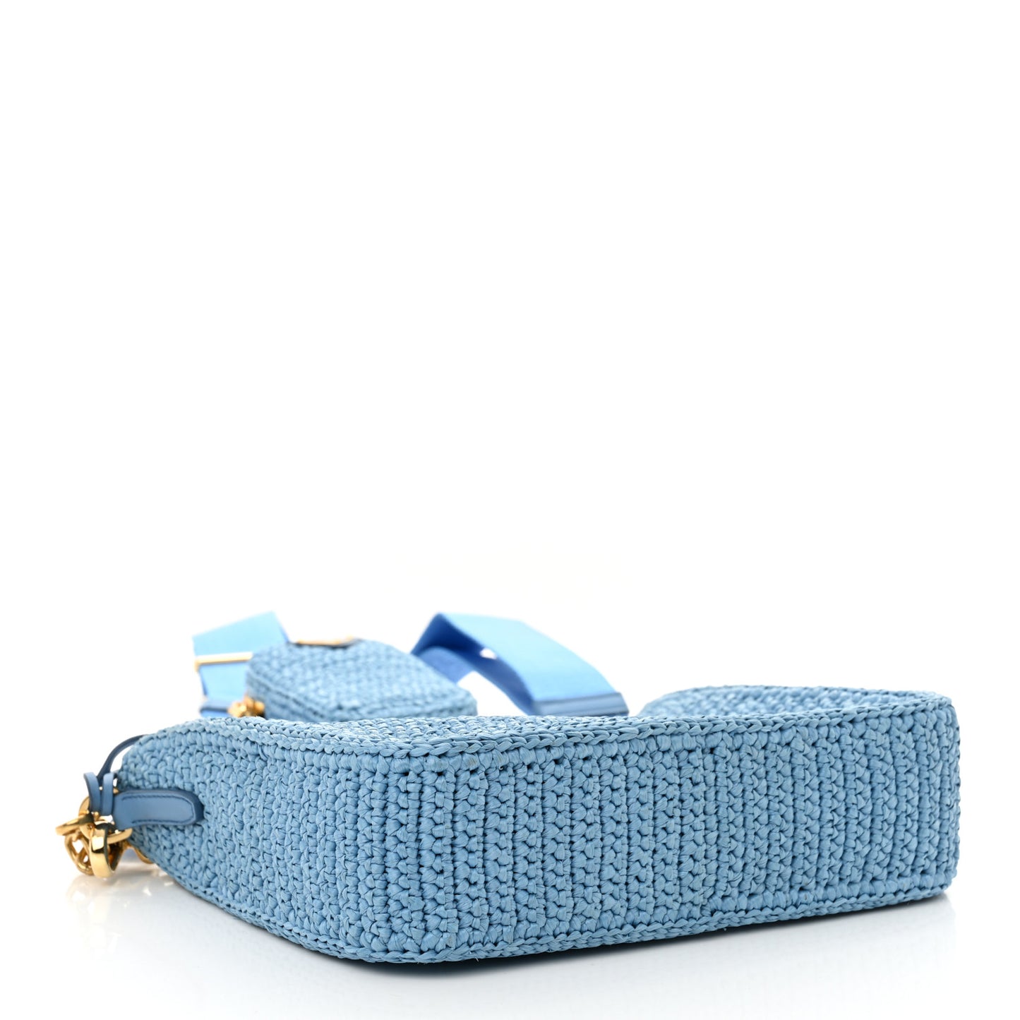 Yarn Raffia Effect Crochet Re-Edition 2005 Shoulder Bag Celeste