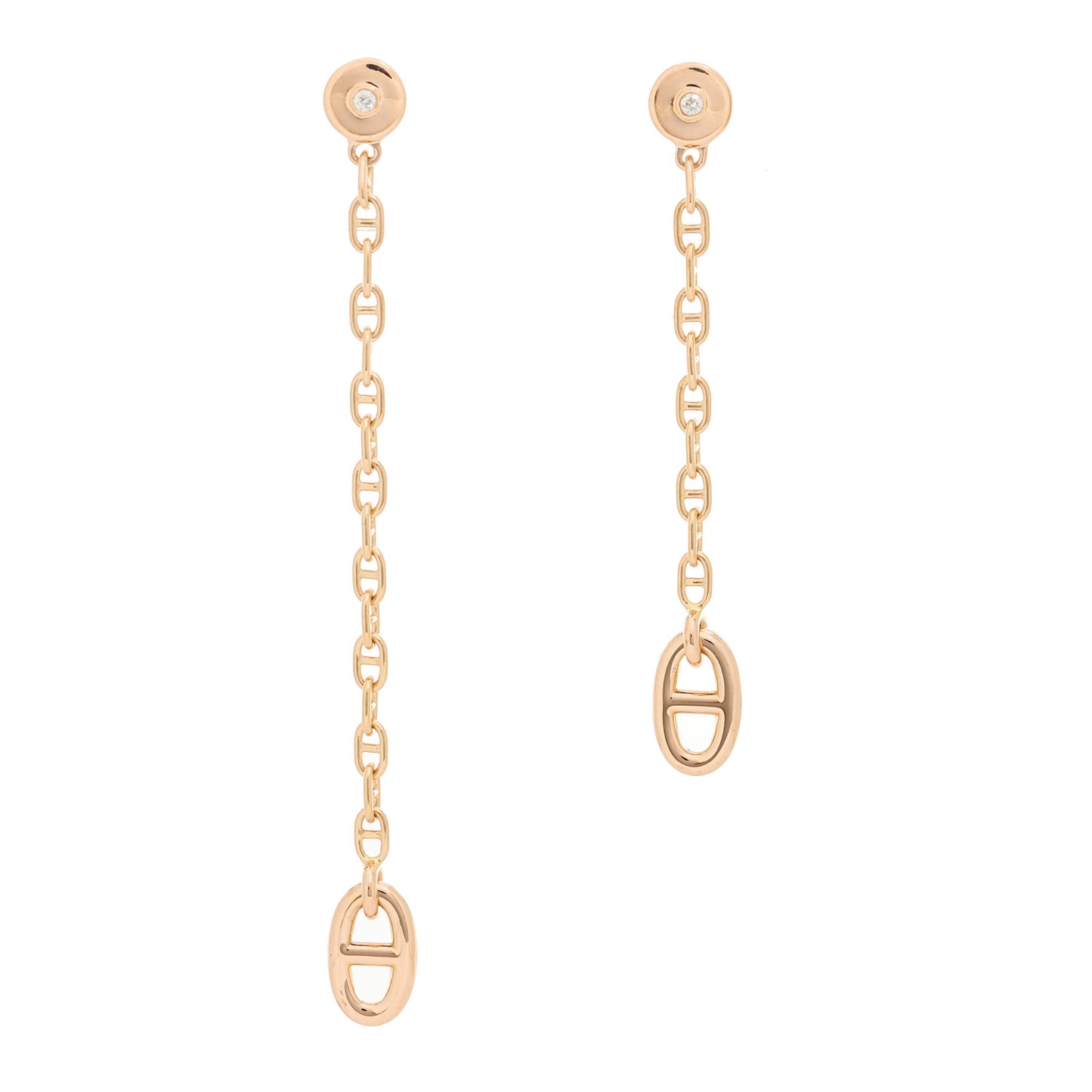 18K Rose Gold Diamond TPM Farandole Drop Earrings