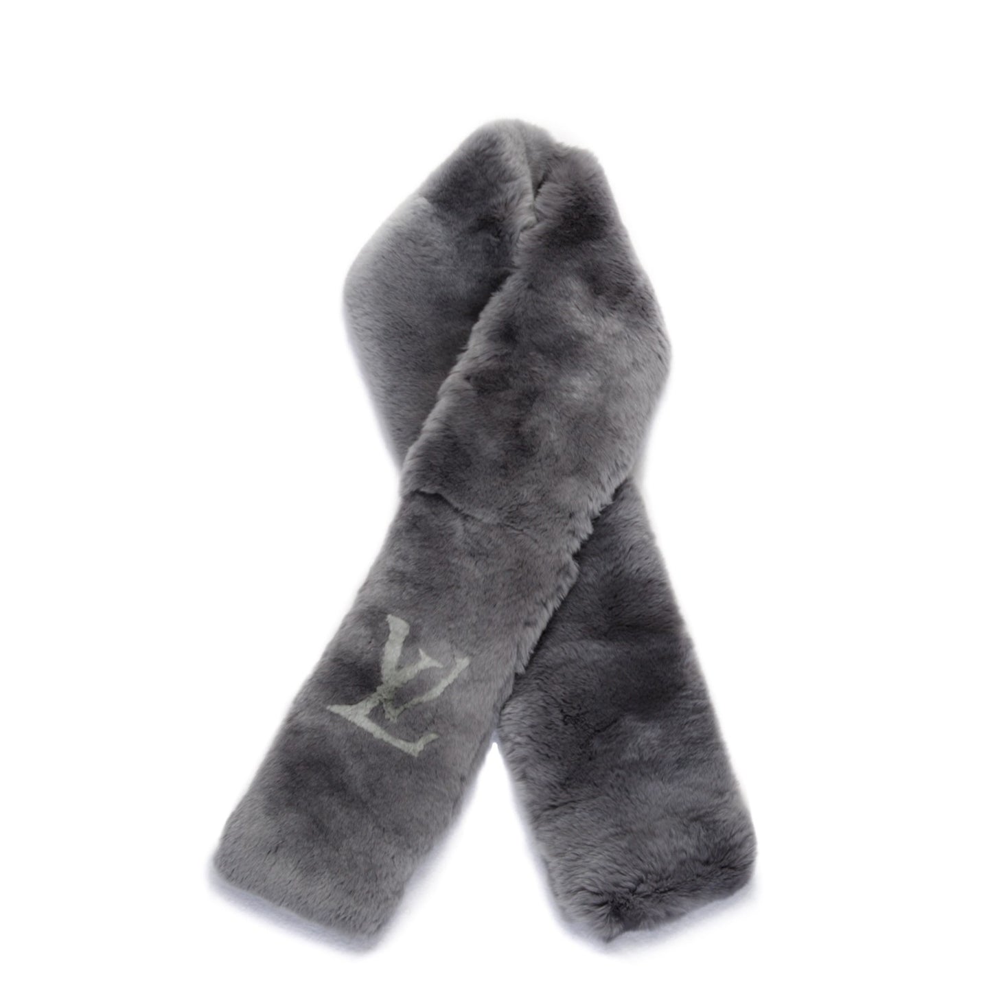 Rabbit Fur Echarpe Rex Stole Gray